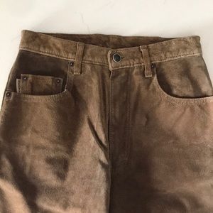 Leather suede pants!